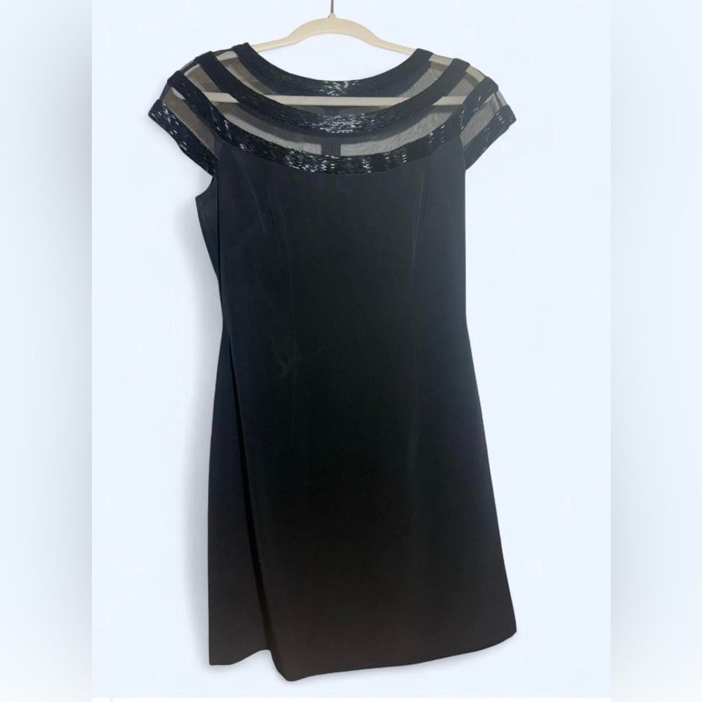 Vintage Designer Niteline Della Roufogali Black Sequin Cocktail Dress - Size 6
